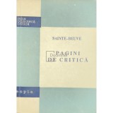 Sainte-Beuve - Pagini de critica (Editia: 1958)