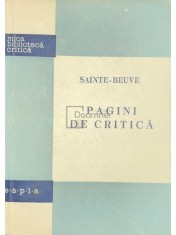 Sainte-Beuve - Pagini de critica (Editia: 1958) foto