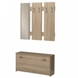 Cumpara ieftin Set mobilier hol pal stejar sonoma 92x25x200 cm