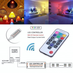 Mini controler RF wireless 17 taste, banda RGB 4 fire foto