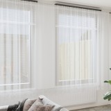 VidaXL Perdele cu perdele Floral Alb 400 &times; 300 cm Poliester