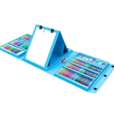 Set 208 Piese, Complet pentru Pictura si Desen, Flippy, Tip Servieta, 3-12 Ani, 32.6 x 27.7 x 6 cm, Albastru foto