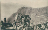 WW1 MILITARi TUN CAMPAIGN CANNON AGAINST AN AEROPLAN REAL OLD VINTAGE POSTCARD