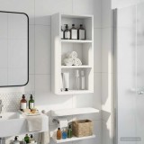 vidaXL Dulap de perete pentru baie cu raft Alb 30 x 16 x 62,5 cm 889335