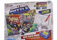 Puzzle de podea - Asambleaza si coloreaza- Autobuzul (50 piese) foto