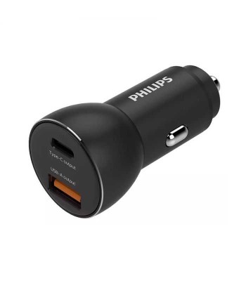 Incarcator auto USB-A SI USB TYPE C 36W 12&amp;ndash;24VDC PHILIPS DLP2521 foto