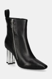 Karl Lagerfeld cizme de piele KL TOWER femei, culoarea negru, cu toc drept, KL33964