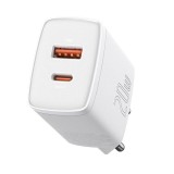 INCARCATOR retea Baseus Compact, Quick Charge 20W, 1 x USB Type-C 5V/3A si 1 x USB 5V/3A, alb &quot;CCXJ-B02&quot; (timbru verde 0.18 lei) - 6953156207240