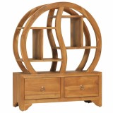 Dulap cu raft Yin Yang, 68 x 26 x 83 cm, lemn masiv de tec