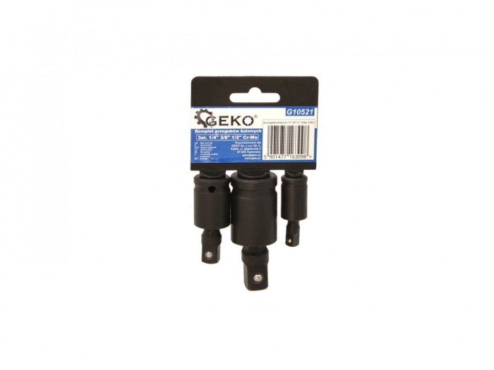 Set articulatii sferice 3 buc. 1/4 &quot;3/8&quot; 1/2 &quot;, Geko, G10521