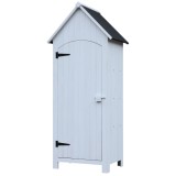 Outsunny Magazie de Scule de Gradina din Lemn Impermeabila cu Usi si Rafturi, 77.5x54.2x179.5 cm | Aosom Romania