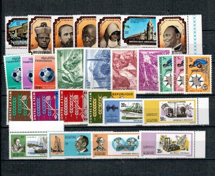 Rwanda - Lot timbre neuzate