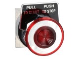 Comutator: acţionat prin apăsare 30mm Poz.i stab: 2 roşu/alb, 9001KR9R