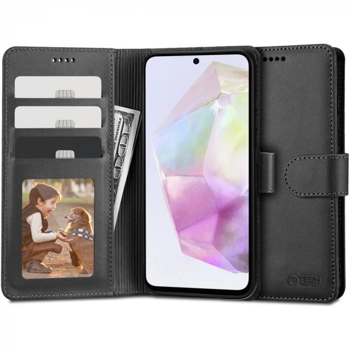 Husa Tech-Protect Wallet Wallet pentru Samsung Galaxy A35 5G Negru