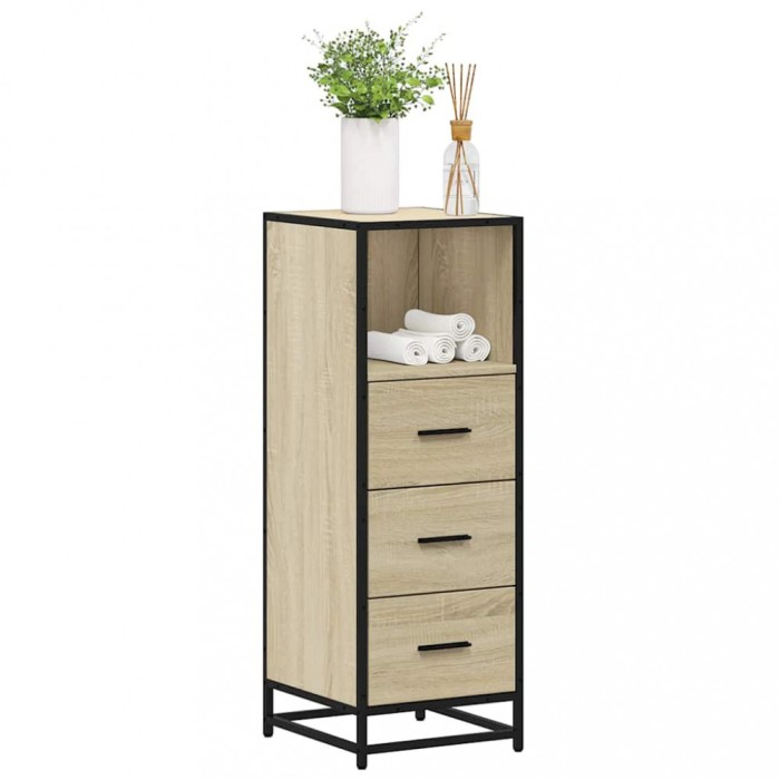 Gossi dulap de baie stejar sonoma 35x37,5x100 cm lemn prelucrat