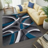 Covor modern living Blue Lines
