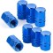 Set 8 Capace Hexagonale pentru Valva Auto, Aliaj Aluminiu, Lungime 1.8 cm, Albastru