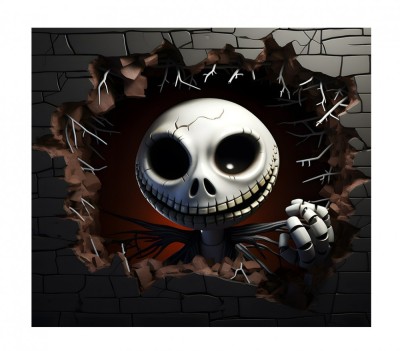 Sticker decorativ, Halloween, Gri, 68 cm, 1340STK-3 foto