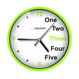 Ceas de perete Esperanza, Mecanism cu cuart, Diametru 20 cm, Verde neon