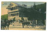 53 - SINAIA, Prahova, Hotel &amp; carriages, Romania - old postcard - unused
