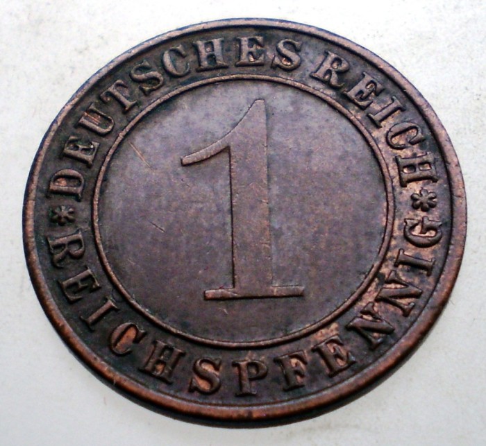 B.321 GERMANIA WEIMAR 1 REICHSPFENNIG 1936 D