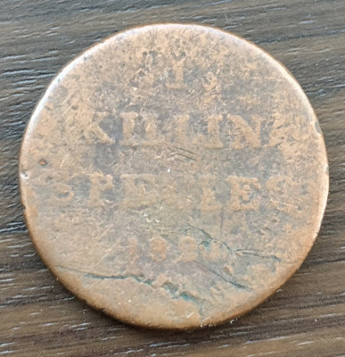 Moneda Norvegia - 1 Skilling 1820 foto