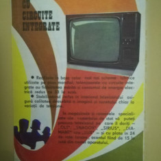 1979, Reclamă televizoare SIRIUS, OLT, SNAGOV, DIAMANT, LUX circuite integrate