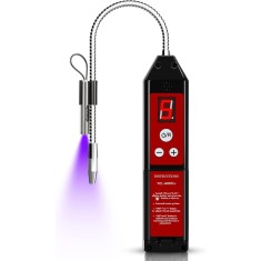 Detector de precizie ridicata a scurgerilor/pierderilor de freon din sisteme Hvac, Auto si alte echipamente frigorifice, cu afisaj LCD, Negru/Rosu