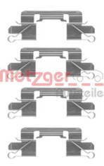 Set accesorii, placute frana NISSAN NAVARA (D40) (2004 - 2016) METZGER 109-1769