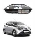 Grila bara protectie, spoiler Toyota Aygo, 2018-12.2022, montare fata, negru, textura, RapidAuto