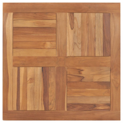 Blat de masă pătrat, 80 x 80 x 2,5 cm, lemn masiv de tec foto