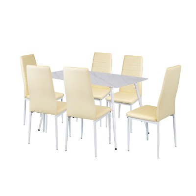 Jenna 6+1 &amp;eacute;tkező garnit&amp;uacute;ra b&amp;eacute;zs foto