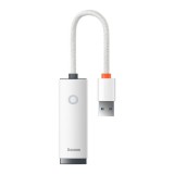Adaptor USB to RJ45 LAN Port, 1000Mbps - Baseus Lite Series (WKQX000102) - White