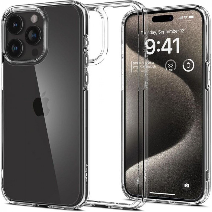 Husa Spigen Ultra Hybrid1 pentru Apple iPhone 15 Pro Transparent