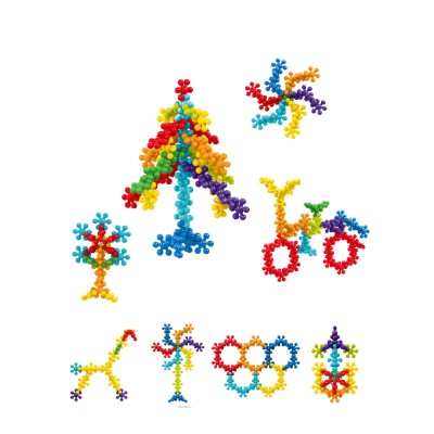 Joc de constructie STEAM - Floricele colorate (80 piese) foto