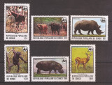 Congo 1978 - Animale pe cale de dispariție, serie DT + serie NDT, 4 poze, MNH, Nestampilat