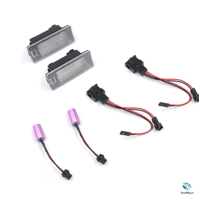 Set 2 Lampi LED Iluminare Numar pentru Skoda Octavia Superb