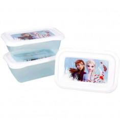 Set 3 recipiente hrana cu capac Frozen SunCity STF11101