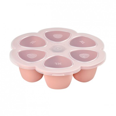 Recipient ermetic silicon multiportii 6x150 ml Beaba Old Pink foto