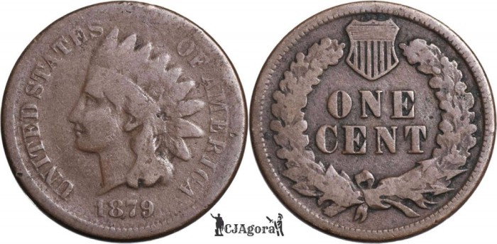 1879, 1 cent ( Indian Head Cent ) - Statele Unite ale Americii