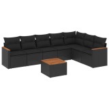 Cumpara ieftin Patio Sofa Set 8-Locuri Black