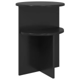 vidaXL Masă laterală Stejar Negru &Oslash; 39,5 x 55 cm Lemn prelucrat 8001020