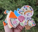 OBIECT DECORATIV VINTAGE PENTRU PERETE DIN CERAMICĂ ALBA, GENSIS