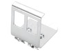 Patch panel Keystone &icirc;n unghi, șină DIN