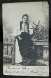 Fotografie tip carte postala, souvenir de la presedinta Clubului Bum, 1905, pentru doi membri ai aceluiasi club