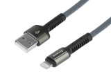 Cablu De Incarcare Si Sincronizare, Microfibra Impletita, 200 Cm, Usb&amp;gt; Lightning Maway 63024