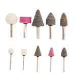 Set pietre abrazive mini pentru polizor 6 mm, 10 buc, TOP TOOLS