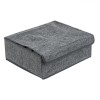 Organizator Sertare Textil, 16 Compartimente, Gri, 35x30x12.5cm, Capac Cu Bandă Velcro, Oem
