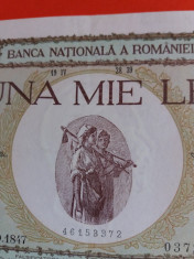 bancnote romanesti 1000lei 1939 supratipar superb foto