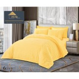 Cumpara ieftin Lenjerie de Pat cu Pilota Inclusa , Cearceaf cu Elastic, 6 Piese, Blană de Iepure Artificială- JO861 Galben